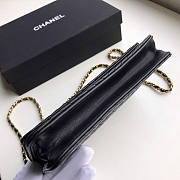 CHANEL CHAIN WALLET BLACK WITH GOLD HARDWARE - 3