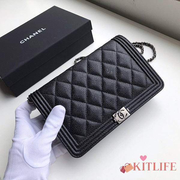 CHANEL CHAIN WOC WALLET BLACK  - 1