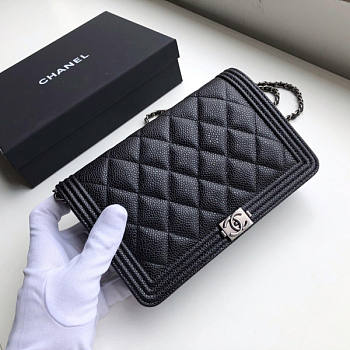 CHANEL CHAIN WOC WALLET BLACK 