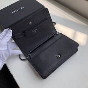 CHANEL CHAIN WOC WALLET BLACK  - 6