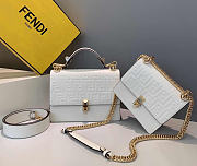 Forubags Fendi Kan I White Handbags With Chain - 2