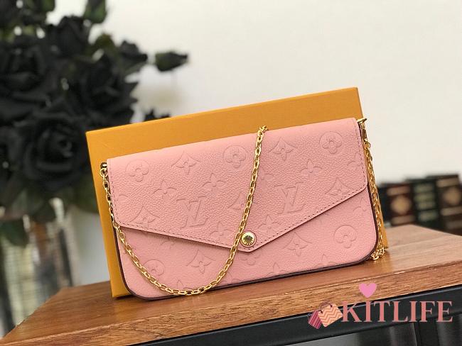 FORUBAGS LOUIS VUITTON FÉLICIE POCHETTE M67856 Rose poudré Pink - 1