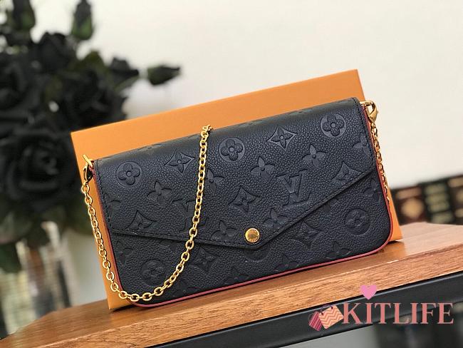 FORUBAGS LOUIS VUITTON FÉLICIE POCHETTE M64099 Navy Blue / Red - 1