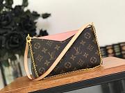 Louis Vuitton Pallas Monogram Canvas Leather Clutch Bag M44037 Pink - 1