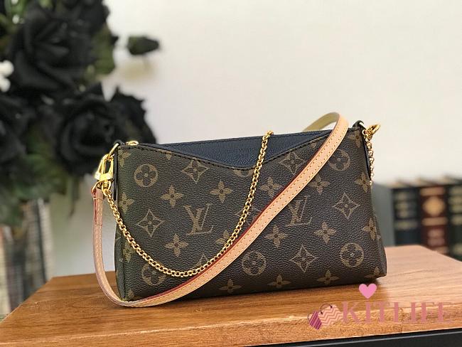 Louis Vuitton Pallas Monogram Canvas Leather Clutch Bag Navy blue - 1
