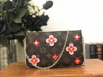 Louis Vuitton Monogram Canvas Leather Clutch Bag