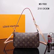 Louis Vuitton Monogram Canvas Leather Clutch M51980 - 1
