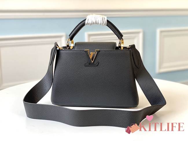 FORUBAGS LOUIS VUITTON CAPUCINES BLACK 27CM/21CM - 1