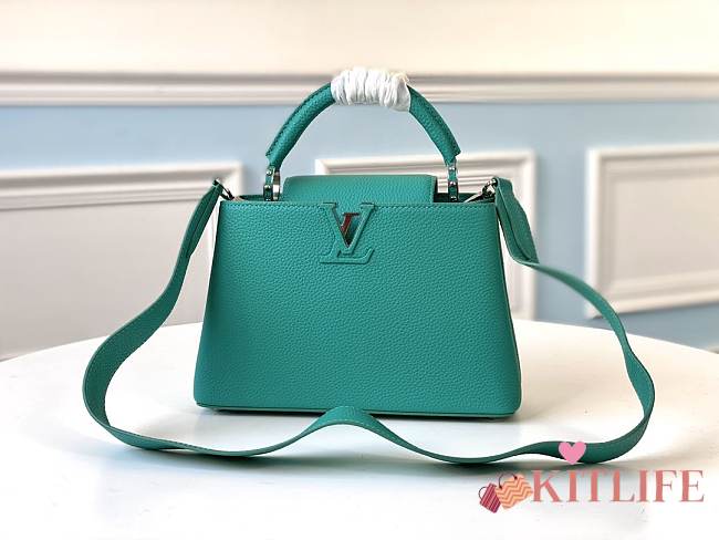 FORUBAGS LOUIS VUITTON CAPUCINES DARK GREEN 27CM/21CM - 1