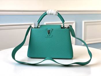 FORUBAGS LOUIS VUITTON CAPUCINES DARK GREEN 27CM/21CM