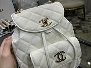 Chanel Duma White Backpack Bag with gold hardware 21.5x24x12cm - 4