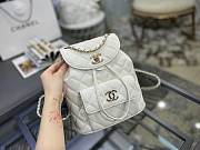 Chanel Duma White Backpack Bag with gold hardware 21.5x24x12cm - 2