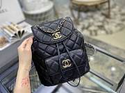 Chanel Duma Black Backpack Bag with gold hardware 21.5x24x12cm - 5