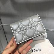 DIOR SILVER GREY WALLET - 5