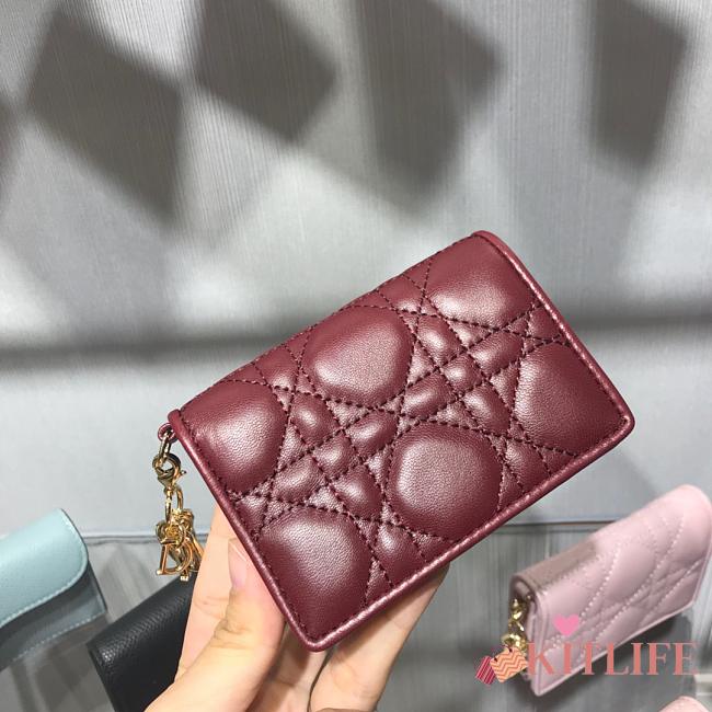 DIOR BURGUNDY WALLET - 1