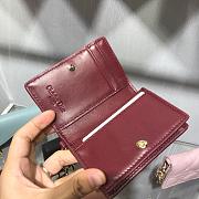 DIOR BURGUNDY WALLET - 4