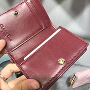 DIOR BURGUNDY WALLET - 5