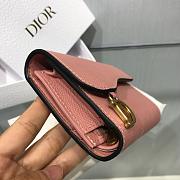 DIOR PINK CALFSKIN LEATHER WALLET  - 6