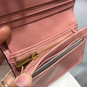 DIOR PINK CALFSKIN LEATHER WALLET  - 4