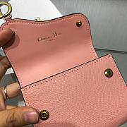 DIOR PINK CALFSKIN LEATHER WALLET  - 2