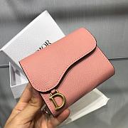 DIOR PINK CALFSKIN LEATHER WALLET  - 1