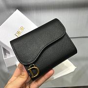 DIOR BLACK CALFSKIN LEATHER WALLET - 1