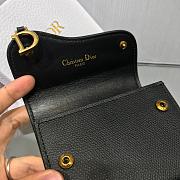 DIOR BLACK CALFSKIN LEATHER WALLET - 4