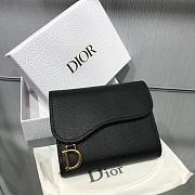 DIOR BLACK CALFSKIN LEATHER WALLET - 3