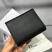 DIOR BLACK CALFSKIN LEATHER WALLET - 5