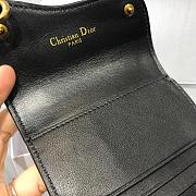 DIOR BLACK CALFSKIN LEATHER WALLET - 6