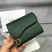 DIOR GREEN CALFSKIN LEATHER WALLET - 1