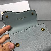 DIOR BLUE CALFSKIN LEATHER WALLET - 3