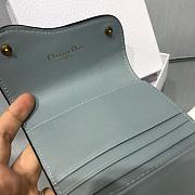 DIOR BLUE CALFSKIN LEATHER WALLET - 2