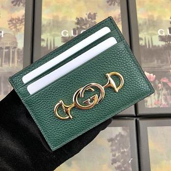 GUCCI #570679 GREEN CARD HOLDER 