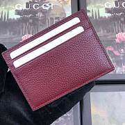 GUCCI #570679 BURGUNDY CARD HOLDER - 5