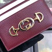 GUCCI #570679 BURGUNDY CARD HOLDER - 6