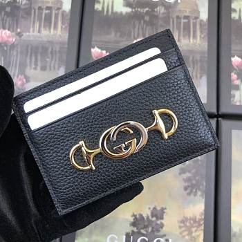 GUCCI #570679 BLACK CARD HOLDER