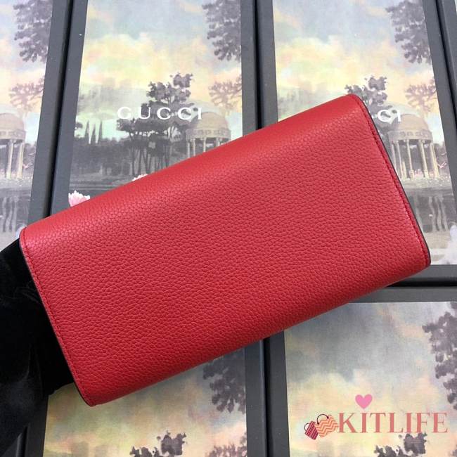 GUCCI ZUMI #573612 RED WALLET  - 1