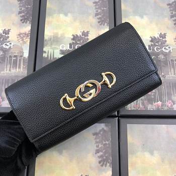 GUCCI ZUMI #573612 BLACK WALLET