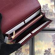 GUCCI ZUMI #573612 BURGUNDY WALLET - 3