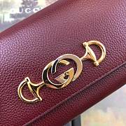 GUCCI ZUMI #573612 BURGUNDY WALLET - 2