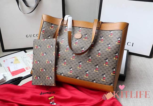 Gucci 547947 Medium Disney x Gucci GG Supreme Tote Bag - 1