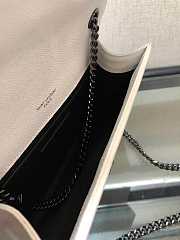 YSL KATE CHAIN BAG IN WHITE WITH BLACK HARDWARE - 4