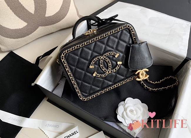 Chanel Vanity Black Bag 18cm - 1