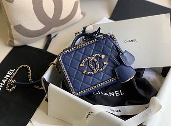 Chanel Vanity Blue Bag 18cm