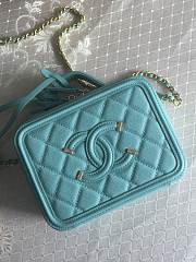 Chanel Vanity Bag In Light Blue 17cm - 6