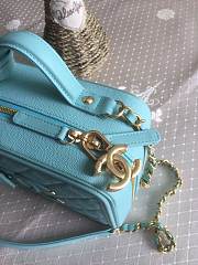 Chanel Vanity Bag In Light Blue 21cm - 3