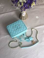Chanel Vanity Bag In Light Blue 21cm - 5