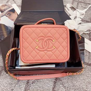 Chanel Vanity Bag In Rose Pink 21cm