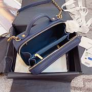 Chanel Vanity Bag In Royal Blue 21cm - 3